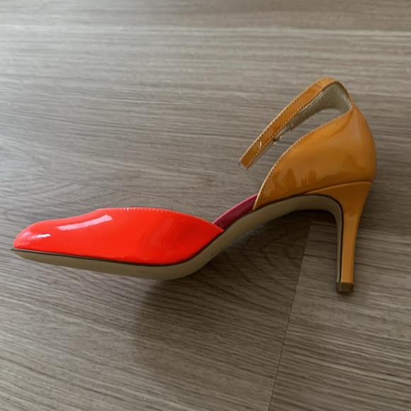 Never Worn J. Crew Patent Leather Colorblock Ankle Strap Pumps - Picture 9 of 12